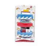 ODS - Opplà - Lot de 3 Bateaux pour Le Bain, Mesure 10 cm, matériau PVC, âge recommandé 6 m+