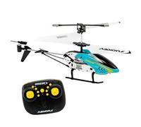ODS RADIOFLY, Oregon, hélicoptère Jouet radiocommandé pour Enfants, 6 Fonctions, durée en vol 6 Minutes, lumière LED et Recharge USB, Longueur 20 cm, +8 Ans, Couleur Bleu, Blanc et Noir, 40315