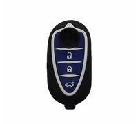 ODSMBK Étui de clé de Voiture en Silicone pour Porte-clés pour Alfa pour Romeo 4C Mito Giulietta Myth 159 GTO GTA Porte-clés Protecteur de Sac-Dark Blue Button
