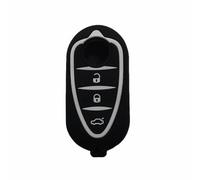 ODSMBK Étui de clé de Voiture en Silicone pour Porte-clés pour Alfa pour Romeo 4C Mito Giulietta Myth 159 GTO GTA Porte-clés Protecteur de Sac-blackwithwhitebutton