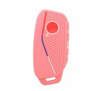 ODSMBK Étui de clé de Voiture en Silicone pour Porte-clés pour BMW IX I4 2 3 4 5 X3 X5 2021 2022 2023 Porte-clés Protecteur de Sac-Light Pink