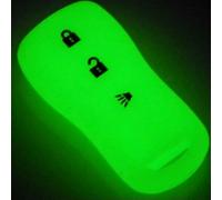 ODSMBK Étui de clé de Voiture en Silicone pour Porte-clés pour Nissan Armada Xterra Pathfinder Porte-clés Protecteur de Sac-Fluoreswhite