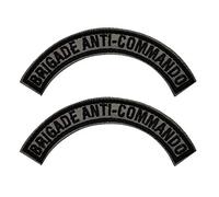 ODSS - Écusson brodé Brigade Anti-Commando France - Patch moral tactique - Emblème pour brassard avec fixation auto-agrippante
