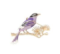 odulu Broche en émail en forme de pie avec branches - Broche oiseau pour homme, femme, garçon, fille, 5*3.8cm, Métal