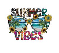 odulu Écussons thermocollants été Hawaï,autocollants de transfert thermique,motif vacances à la plage,appliqués pour la décoration de t-shirts,jeans,sacs,chapeaux,sacs à dos-(L)-#1