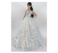 odulu Robe pour poupée américaine de 30 cm (11,5 Pouces)-Jupe sirène Princesse,Robe de soirée à Sequins,Robe de mariée pour poupée BJD 1/6-Cadeau-1 pièce-#H