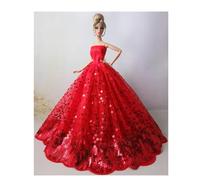 odulu Robe pour poupée américaine de 30 cm (11,5 Pouces)-Jupe sirène Princesse,Robe de soirée à Sequins,Robe de mariée pour poupée BJD 1/6-Cadeau-1 pièce-#B