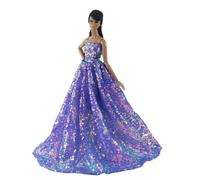 odulu Robe pour poupée américaine de 30 cm (11,5 Pouces)-Jupe sirène Princesse,Robe de soirée à Sequins,Robe de mariée pour poupée BJD 1/6-Cadeau-1 pièce-#J