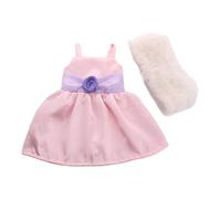 odulu Vêtements de poupée pour poupée américaine de 18 Pouces-Robe de Princesse,châle en Peluche et Accessoires pour poupée de 43 à 46cm (18 Pouces)-Lot de 2 pièces