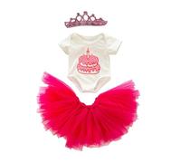 odulu Vêtements de poupée pour poupée américaine de 18 Pouces-Tenue de Princesse : Couronne,Haut,Jupe,Short,Accessoires pour poupée de 43 à 46cm-Ensemble de 3 pièces-D