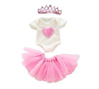odulu Vêtements de poupée pour poupée américaine de 18 Pouces-Tenue de Princesse : Couronne,Haut,Jupe,Short,Accessoires pour poupée de 43 à 46cm-Ensemble de 3 pièces-A