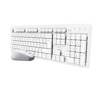 Ody II - Ensemble clavier et souris - silencieux - full size - sans fil - USB - AZERTY - Français - blanc - boîte en carton
