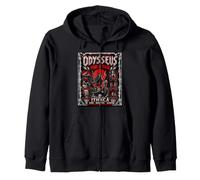 Odysseus World Tour Mythologie Grecque Odyssée Heavy Metal Odyssey Sweat à Capuche