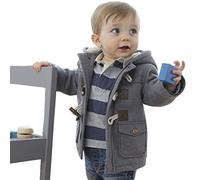 Odziezet Manteau Bébé Enfant Garçon Hiver Manteau Duffel-Coat Hiver pour Bébé Garçon Fille à Capuche Blouson Epaisse Chaud Hoodies,Gris,12-18 mois