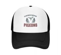 OEBANQGIV Je préfère être avec Mes Pigeons - Design Vintage, pour Les Amateurs de Pigeons Casquettes de Baseball Bonnets de Soleil Chapeaux de Femme Hommes