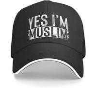 OEBANQGIV Oui, Je suis Musulman Casquette de Baseball Graphique en Polyester réglable Casquette décontractée pour Hommes Femmes Unisexes