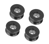 OEBUAFI 0840UU Roue à Roulettes à Rainure en U, Poulie à Fonctionnement Fluide pour une Large Utilisation dans les Portes et Fenêtres, Ensemble de 4 Pièces en Métal et Plastique 8 X