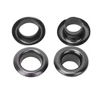 OEBUAFI 100 Pièces de Petits œillets de 5mm, œillets en Laiton Double Face à Support Automatique pour Noyaux de Perles, Vêtements, Chaussures, Sac, Ceinture, Toile en Cuir (Argent Noir)