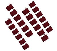 OEBUAFI 24PCS Sacs de Calendrier de L' de Noël Ensemble de Sacs Cadeaux de Noël de Compte à Rebours avec Autocollants Chiffrés Réutilisables pour Bonbons Cosmétiques Petits Cadeaux (WINE RED)