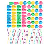 OEBUAFI 90Pcs Bobbin Thread Buddies Clips en Silicone Notions de Couture Accessoires de Couture Outils de Empêchent Le Fil de S'effilocher avec du Plastique Silicone Souple pour