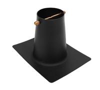 OEBUAFI Adaptateur de Gouttière de Chaîne de Pluie en Aluminium, Adaptateur de Gouttière vers Connecteur de Chaîne de Pluie, Revêtement en Poudre Noire avec Boulons en Laiton pour Une