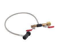 OEBUAFI Adaptateur de Remplissage CO2 pour Réservoir de Soda, Kit de Remplissage de Bouteille de CO2, Tuyau de avec Double Vanne Marche/arrêt et Option (24 pouces de longueur sans manomètre)