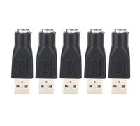 OEBUAFI Adaptateur USB vers 5 Pack, Plug and Play, Pilote | Conversion du port d\'entrée périphérique, interface femelle avec connecteur mâle, compatibilité clavier-souris avec poste