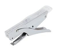 OEBUAFI Agrafeuse Robuste avec Extracteur D'Agrafes, capacité de 50 Feuilles, Agrafeuse à Main en Acier laminé à Froid, Agrafeuse de Bureau à un Doigt pour Bureau, école et Entrepôt, (Transparente)