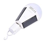 OEBUAFI Ampoule Solaire, Lampe Portable Rechargeable, Ampoules LED avec 3 Panneaux Solaires et Crochet pour Camping en Plein Air, Randonnée, éclairage Domestique D'urgence, Lanterne LED (7W)