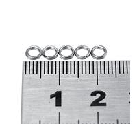 OEBUAFI Anti-corrosif en Acier Inoxydable Matériel de Pêche Appât Double Cercle Connecteur à Anneau Fendu Aspect Délicat pour Leurres, 50 Pièces/100 Pièces pour Les Amateurs de Pêche (4# 1 Paquet de