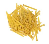 OEBUAFI Bandes de Cuisses de Poulet Numérotées, 100 Pièces, étiquettes D'identification Robustes pour Une Gestion Facile des Volailles dans Les Scénarios D'élevage (Yellow)