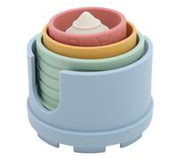 OEBUAFI Blocs de Construction de Jouets Empilables de Château en Silicone pour les Tout-petits 1 à 3 Jouets de Dentition Souples pour Bébés de 6 à 12 Mois Sensoriels Montessori