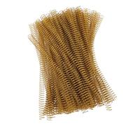 OEBUAFI Bobines de Reliure en Spirale Efficaces 4:1, capacité de 115 Feuilles pour Papier A4, 100 Pièces en Fer 14.3mm 9/16 Pouces 48 Dents pour Fournitures de Bureau (GOLD)