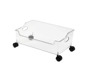 OEBUAFI Boîte à Livres à roulettes Portable, Organisateur de Livres à roulettes avec Roues Intégrées pour Le Rangement des Devoirs, Bibliothèque de Classe, étudiants du Secondaire