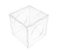 OEBUAFI Boîte à Poussière de Meulage, Capot Anti-poussière en Acrylique Transparent fermé avec Couvercle Amovible et Trous D'accès Doubles pour la Gravure et le Polissage