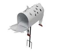 OEBUAFI Boîte aux Lettres en Forme de Vache, Robuste et Stable, Grand Espace de Rangement, Boîte aux Lettres pour Animaux de Ferme, Décoration de Cour Extérieure en Fer