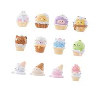 OEBUAFI Boîte Aveugle de Crème Glacée, Jolies Figurines en Résine, Décorations Miniatures avec Personnages Surprise pour Cadeaux d'anniversaire, Ensemble de Collection (12PCS)