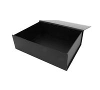 OEBUAFI Boîte Cadeau à Ouverture Magnétique avec Couvercle Magnétique Puissant 9,1 X 6,7 X 2,8 Pouces Boîte en Papier Pliable Pré-assemblée pour la Saint-Valentin, L'anniversaire, la (BLACK)