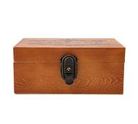 OEBUAFI Boîte de Rangement en Bois avec Mots Français, Tour de Fer, Figurine de Dessin animé, Boîte de Papeterie de Style Vintage pour Accessoires de Photographie de Bijoux en (Petites grillades