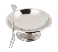 OEBUAFI Bol à Crème Glacée en Acier Inoxydable, Bols à Pudding et à Dessert, Bols de Service à Bagatelles avec Lisse pour la Cuisine à Domicile et le Restaurant (Court Petit 10CM)