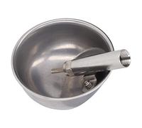 OEBUAFI Bol d'eau Potable de Porc d'acier Inoxydable de 13.5CM avec Le Système de Valve de Trous de Fixation pour L'élevage de Ferme équipement D'élevage Fournitures D'élevage
