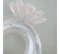 OEBUAFI Bouée Coquillage à Sequins pour Enfants, Bouée Gonflable de Piscine | PVC écologique, Transparent avec Paillettes Scintillantes, Coussin D'air épaissi Anti Fuite, Léger pour Piscine et Plage