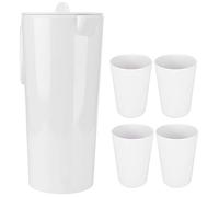 OEBUAFI Bouilloire à Eau avec capacité de 1700 Ml et Ensemble de Tasses | Matériau en mélamine durable, facile à nettoyer, design élégant