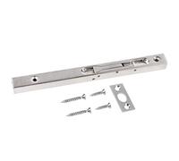 OEBUAFI Boulon de Porte Affleurant, Loquet à Mortaise monté en en Acier Inoxydable 304 pour Portes en Bois et en Métal (10 pouces 304 brossé (couleur acier imperméable))