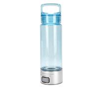 OEBUAFI Bouteille D'eau Hydrogène Portable 400 Ml - Générateur D'eau Hydrogène à Double Chambre avec Technologie à Membrane Ionique D'électrolyse (bleu argenté)