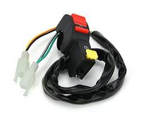 OEBUAFI Bouton D'arrêt de Démarreur de Guidon de Moto, Interrupteur D'allumage Marche/arrêt pour Pit Quad Dirt Bike Caoutchouc ABS Noir