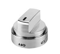 OEBUAFI Bouton de Cuisinière à Gaz, Trou en Forme de D, Remplacement du Bouton de Brûleur PBT Résistant aux Hautes Températures, Raccord Antidérapant Stable, Résistance aux Taches (SILVER)