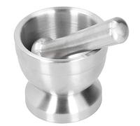 OEBUAFI Broyeur Manuel de Presse-ail, Ensemble de Mortier et de Pilon Manuel en Acier Inoxydable avec Base Antidérapante pour Broyer les Assaisonnements et les Noix (S)