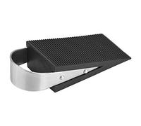 OEBUAFI Butée de Porte en Caoutchouc et Acier Inoxydable, Bloc de Cale Robuste pour la Maison, le Bureau, L'école, avec Inférieure Lisse et Douce pour les Types de Sol