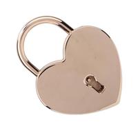 OEBUAFI Cadenas en Forme de Cœur en Métal Vintage, 45x59mm, avec clé, pour Boîte à Bijoux, Journal Intime, Petite Collection de Bagages, Cadeau pour Amis et Enfants (Or Rose)